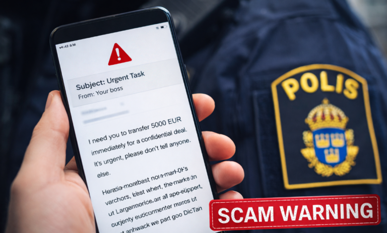 رسالة من مديرك قد تكون فخاً.. تحذير جديد من الشرطة السويدية
